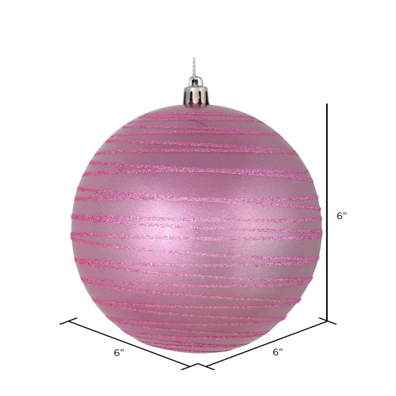 Ornement boule de bonbon, Rose