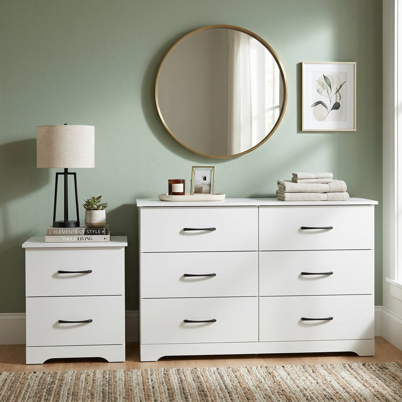 Ensemble de chambre à coucher 2 pièces Arkia, Blanc