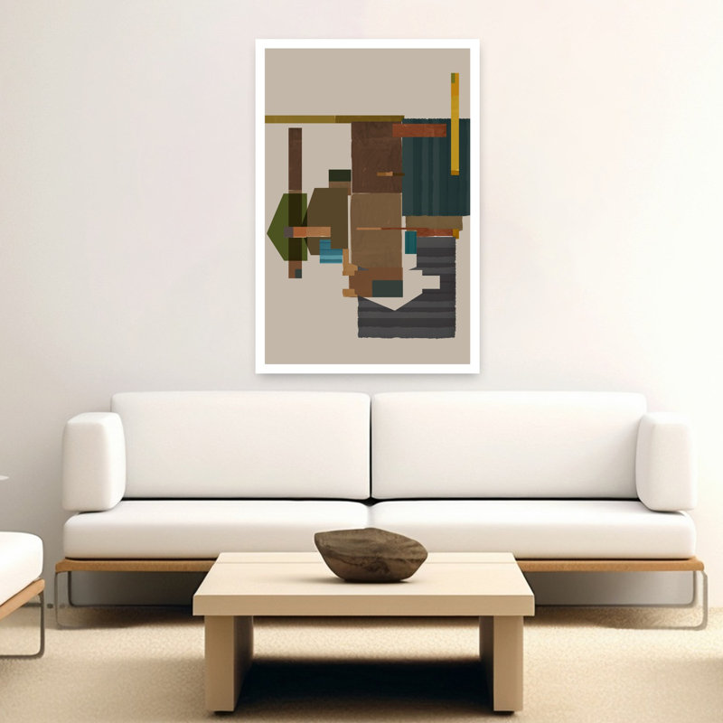 Art mural contemporain abstrait Earthound, H 60 po x l 40 po