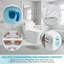 Toilette allongée moderne à haut rendement d'une seule pièce, 1,28 GPF, chasse siphonique, 1000 g MaP, conception à jupe, siège à fermeture rapide