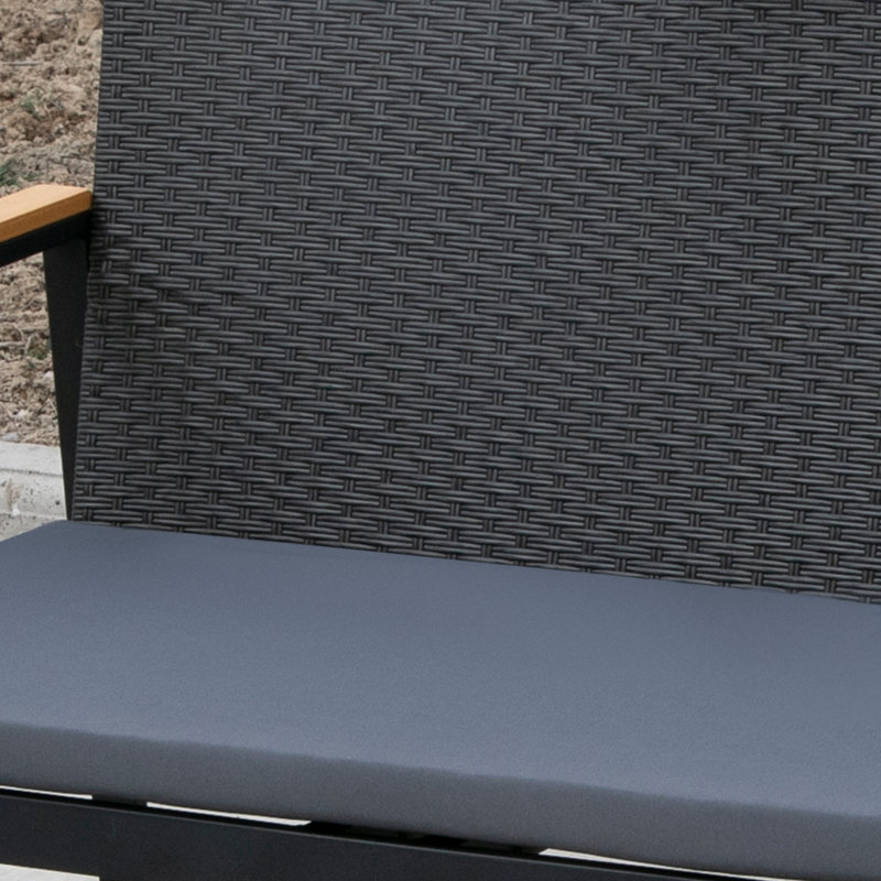Ensemble de conversation à chaises multiples en rotin 4 pièces Glora