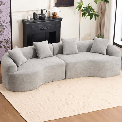 Canapé luxueux désossé pour le salon avec coussins moelleux et design élégant