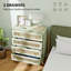 HOMCOM Rattan Chest of Drawers 4 Drawers with Tapered Legs, Light Green