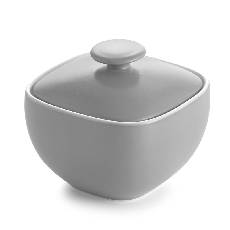 Nambe Pop Sugar Bowl, Slate