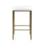 Tabouret de comptoir sans dossier d'une hauteur de 26 po - minimaliste et contemporain. Base en métal bronze, siège rembourré. Assemblage requis, outils inclus.