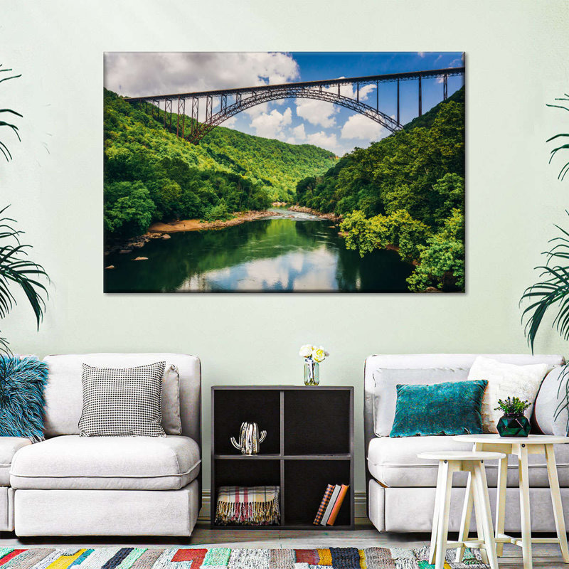 Impression sur toile New River Gorge Bridge, H 26 po x l 39 po x P 1,25 po