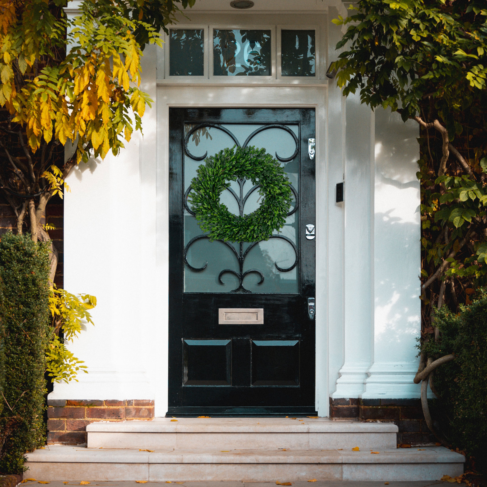 21'' Preserved Wheat Fall Wreath, Green