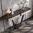 Black Rectangular Sintered Stone; Console Table-107564474