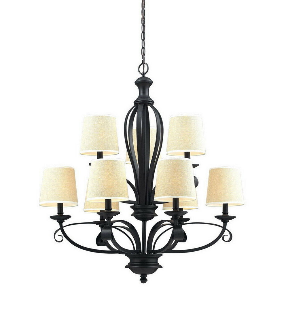 Paradkar 9 - Light Shaded Classic Chandelier Canora Grey Shade 