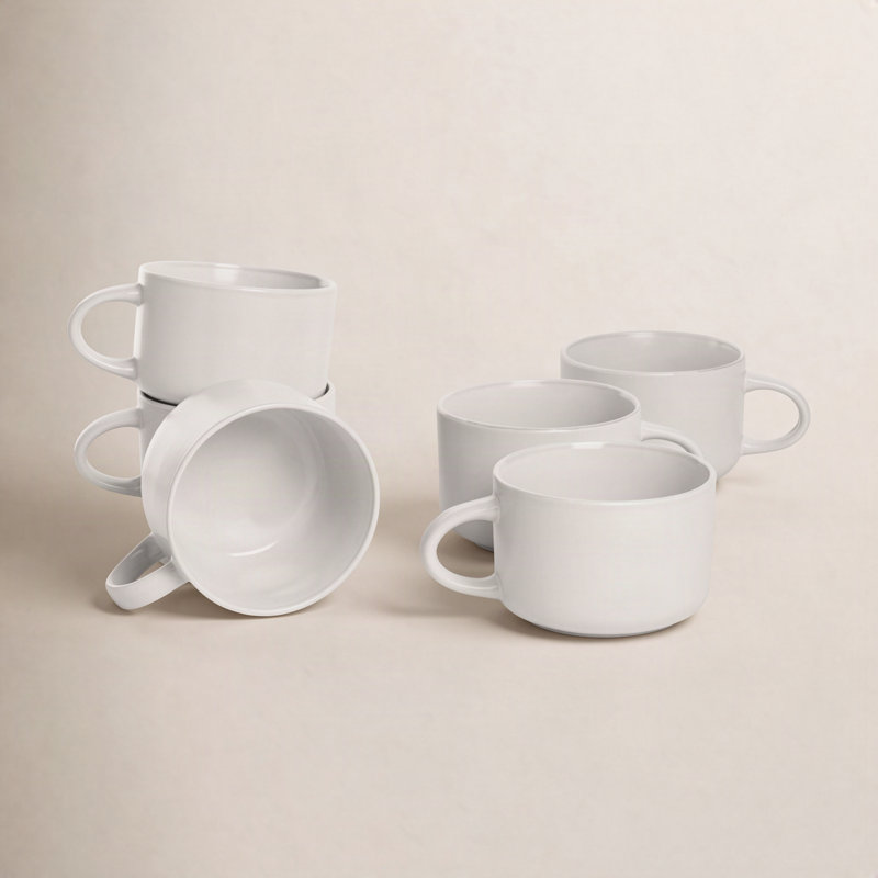 Tasse surdimensionnée 22 oz Wazee, Blanc