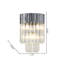 Applique murale 3 lumières encastrée dorée avec détails en cristal transparent-692161097