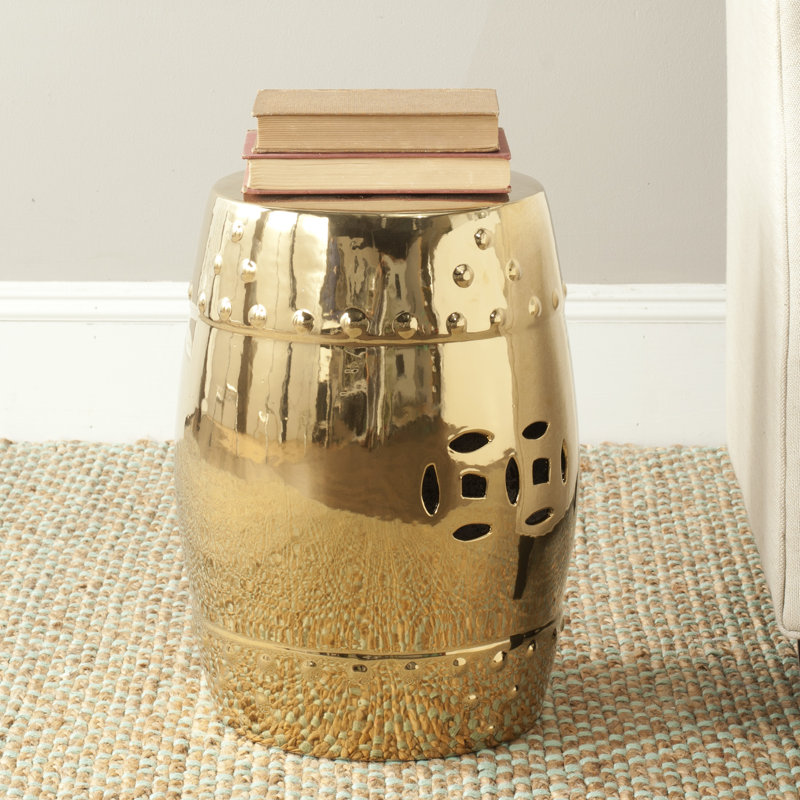 Greylock Accent Stool, Gold