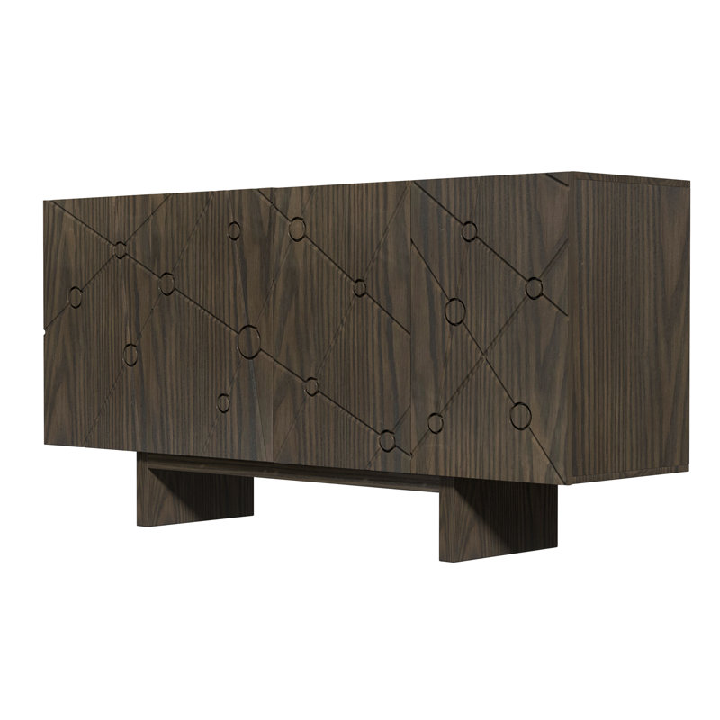 Buffet en bois 63 po, Brun
