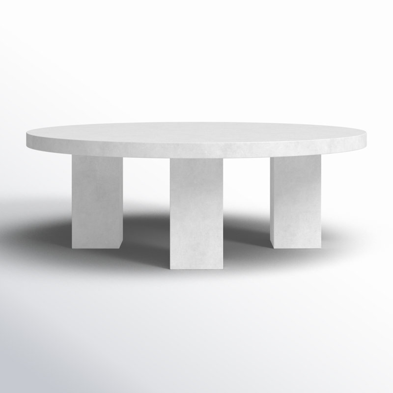 Maximus Coffee Table, 16" H x 47" L x 47" W, Ivory