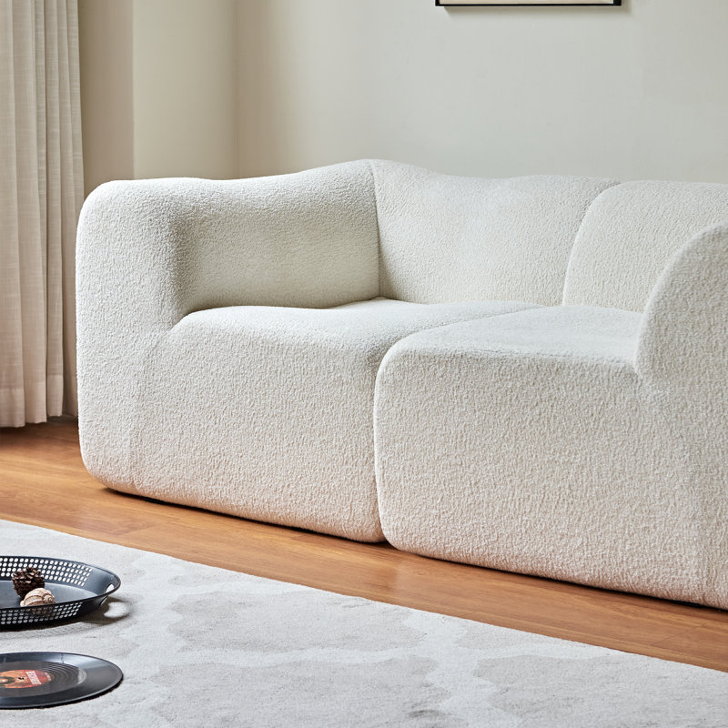 Canapé-lit rembourré 76,38 po, Beige