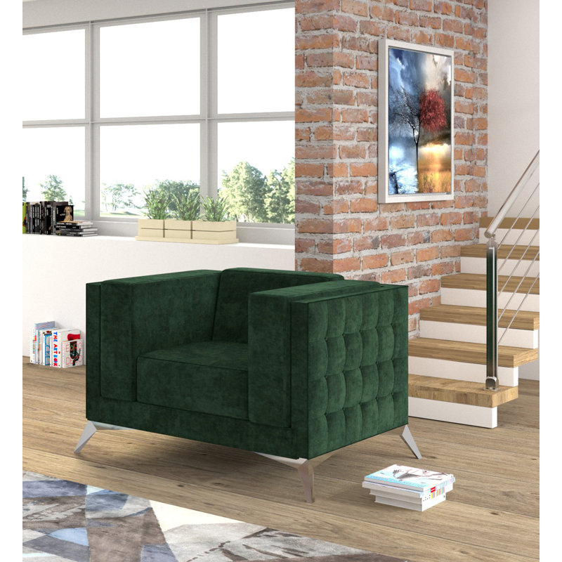 Magnus Upholstered Club Chair, Green