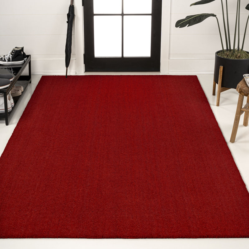 Tapis d'intérieur / extérieur Kalonni, L 24 po x L 48 po, Rouge