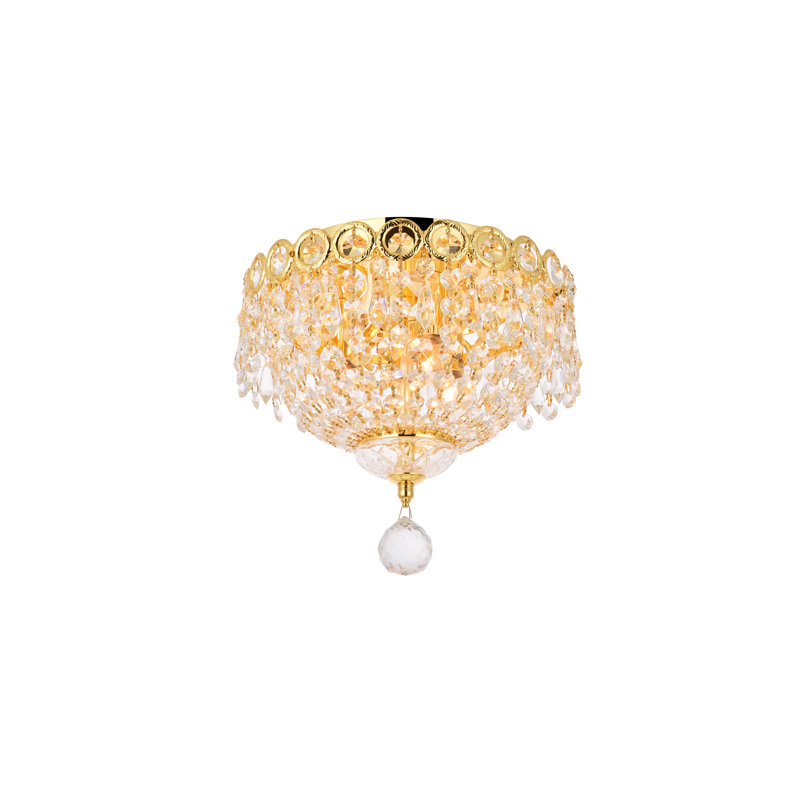 Stoltz Crystal Flush Mount, Gold