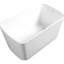 Baignoire de trempage autoportante en acrylique de 49 po de forme carrée, drain, blanc ultrabrillant, idéale pour la détente dans les salles de bain