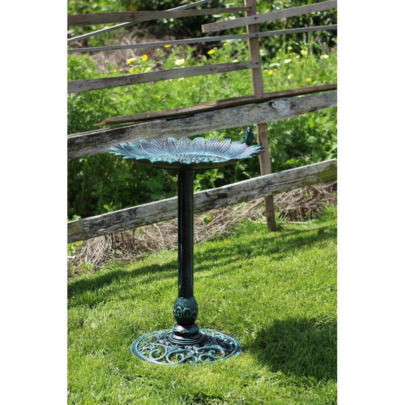 Canmore Metal Pedestal Birdbath