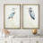 Blue Heron Bird Portrait Coastal Beach Decor - Framed Canvas Master Bedroom Wall Art Set 2 Print-457049650-457049678