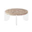 The 40" Burl and Acrylic Cocktail Table