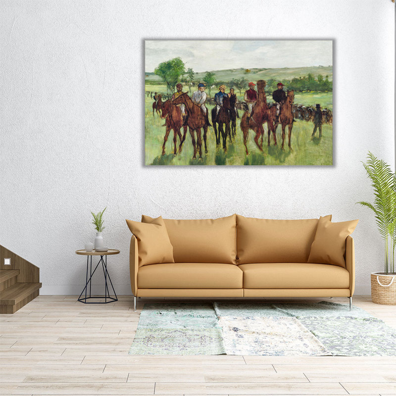 Degas The Races V - reproduction d'art sur toile, H 16 po x l 24 po