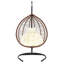 Balancelle en rotin pour l'intérieur et l'extérieur avec support en forme de C, coussin moelleux et appui-tête amovible-602717411-602717438