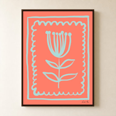 «Pop Of Floral Orange» par Lucille Price - Impression sur toile