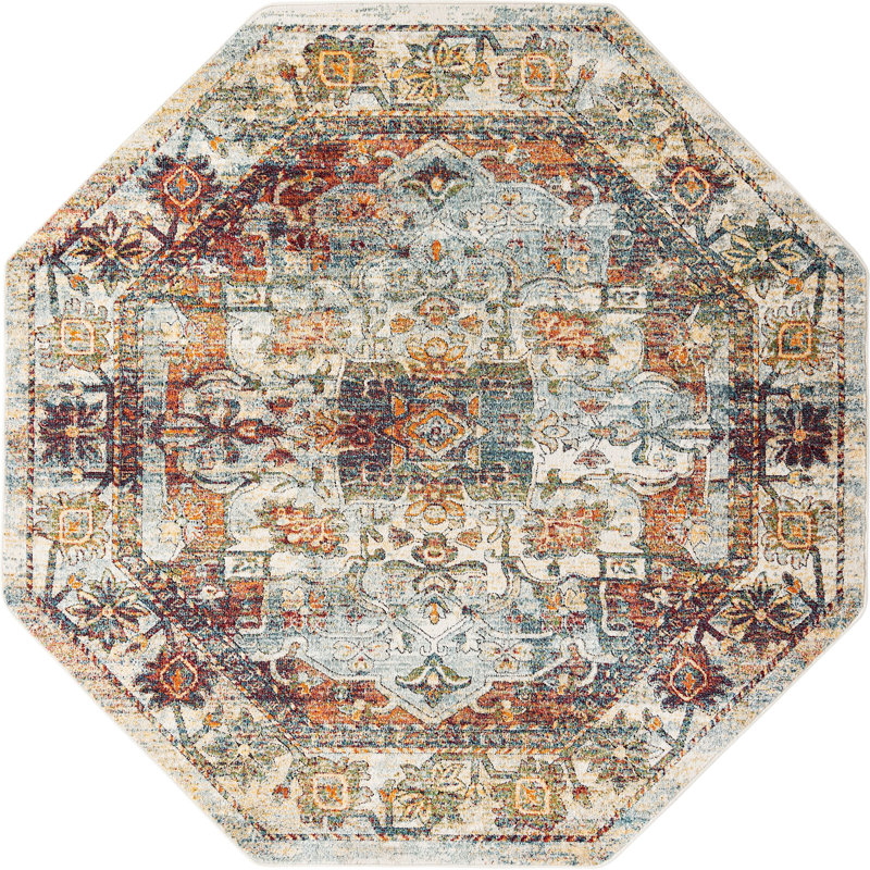 Mekalah Oriental Indoor Rug, Octagon 7'10"