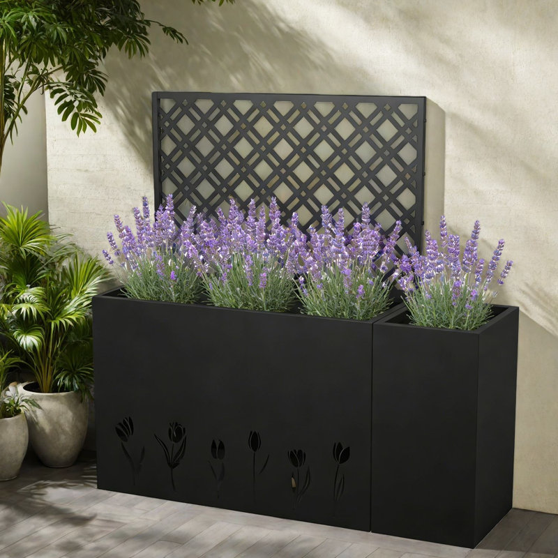 Jardinières surélevées, treillis moderne en acier galvanisé pour la maison