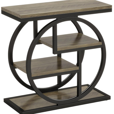 End Table, 4-Tier Display Shelf, Side Table For Living Room