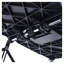 Collapsible 3-Tier Service Cart with Folding Design - Black and Silver Iron Frame