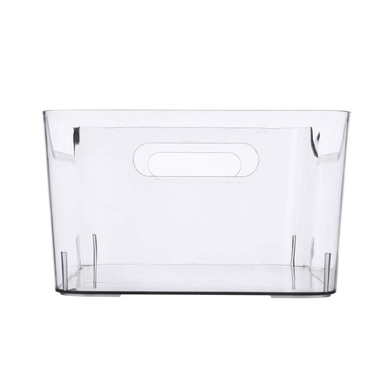 Large Rectangle Clear Fridge, Kitchen, & Pantry Stackable Storage Bin With Handle