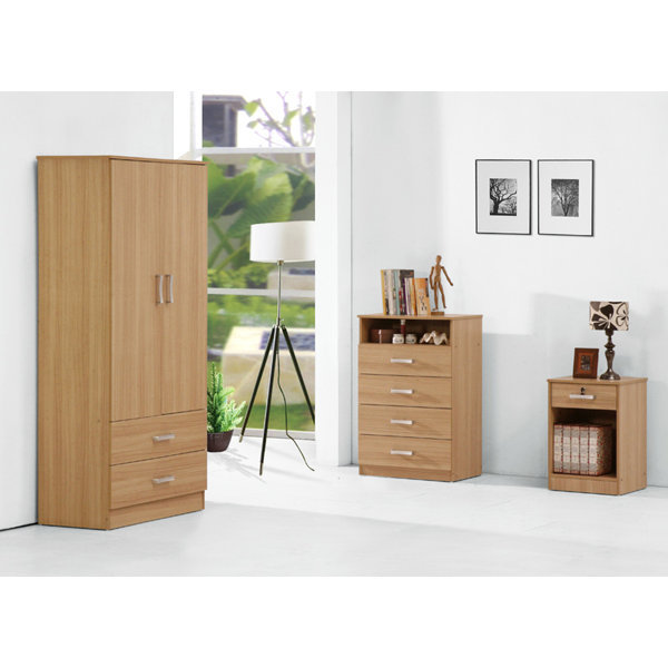 Abernethy 40cm W Manufactured Wood Bedside Table