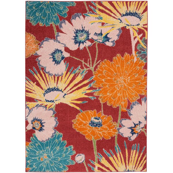 Winston Porter Madaket Floral Rug & Reviews | Wayfair