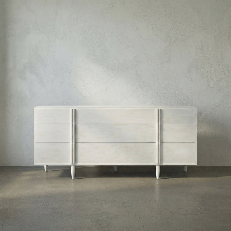 Morten 9 - Drawer Dresser, White Wash