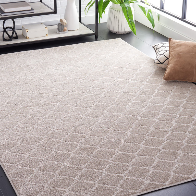 Motif et tapis uni 404 beige, Rectangulaire 9 pi x 13 pi