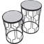 Mel Glass Top Frame Nesting Tables