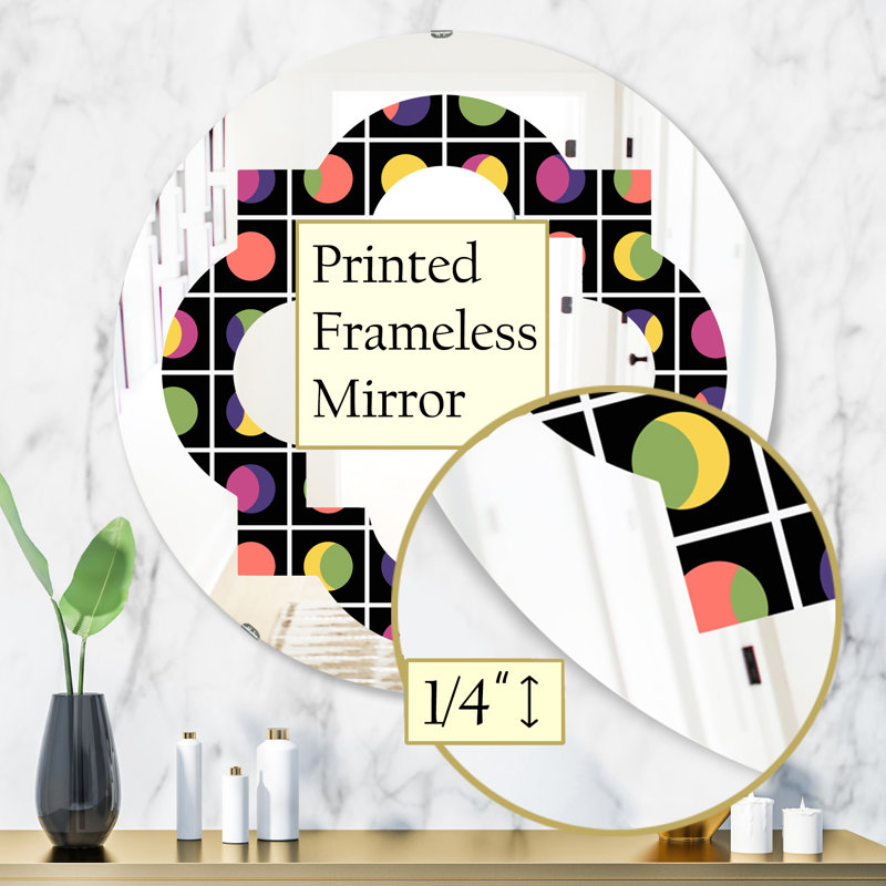 Miroir mural éclectique Quatrefoil, H 31,5 po x l po