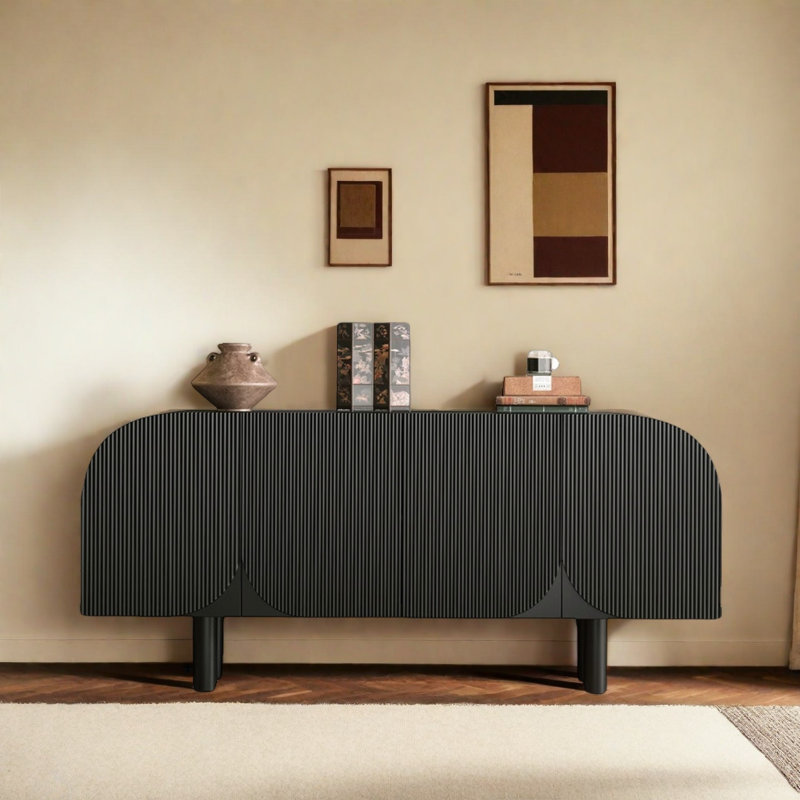 Buffet simple au design rétro, H 29,53 po x l 47,24 po x P 13,78 po