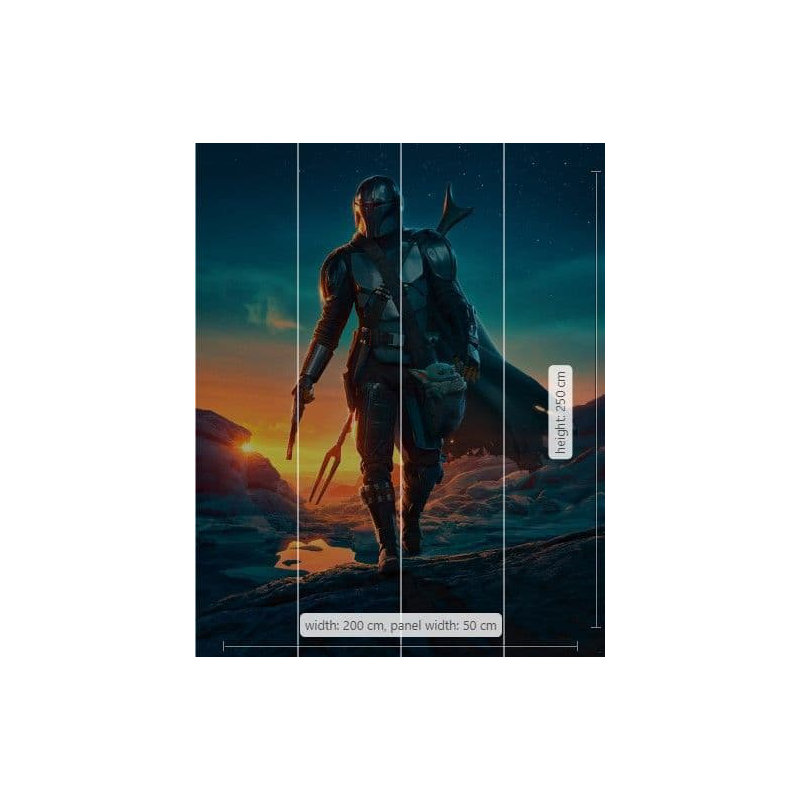 The Mandalorian Gunslingers non-woven 8.2cm x 6.56cm Low-Gloss Wallpaper Roll
