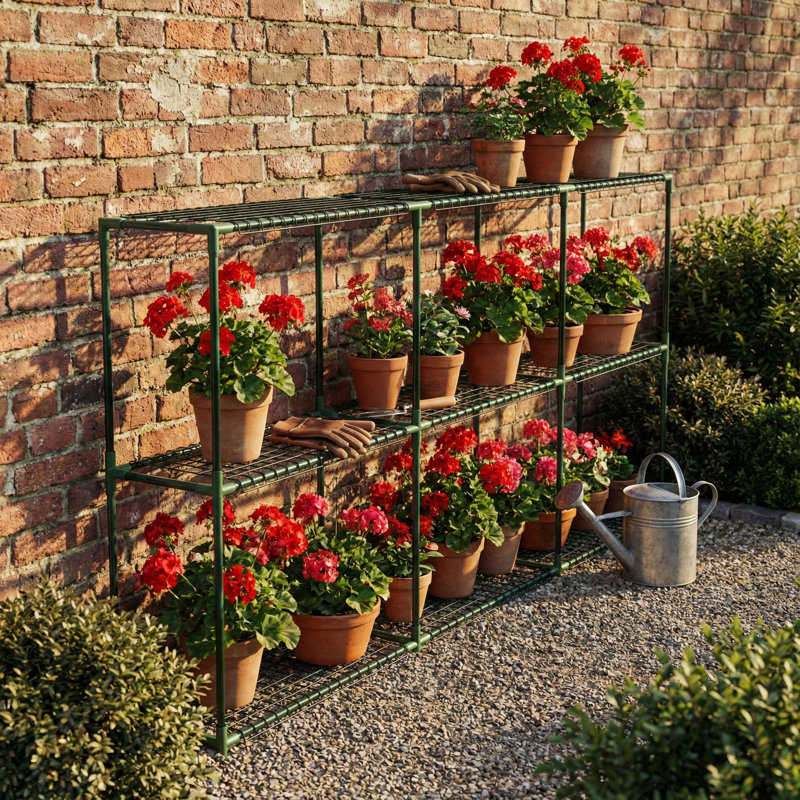 Support pour plante de jardin à 3 niveaux et 3 couches