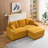 Versatile Foldable Sofa with Cup Holders and Storage Function for Home