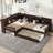 L-Shaped Platform Bed With Trundle, Solid Wood Platform Bed With Storage Drawers And Shelves, No Spring Box Needed-1807210444
