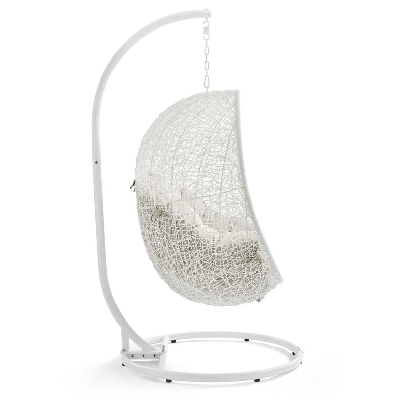 Balancelle d'extérieur avec support Modway Hide, Blanc / Beige