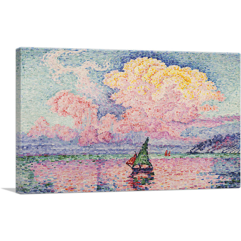 «Antibes the Pink Cloud 1916» par Paul Signac, reproduction d'art sur toile tendue, H 18 po x l 26 po x P 1,5 po