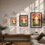 Sunset Over Water Art Deco - Print-860915356-860915358
