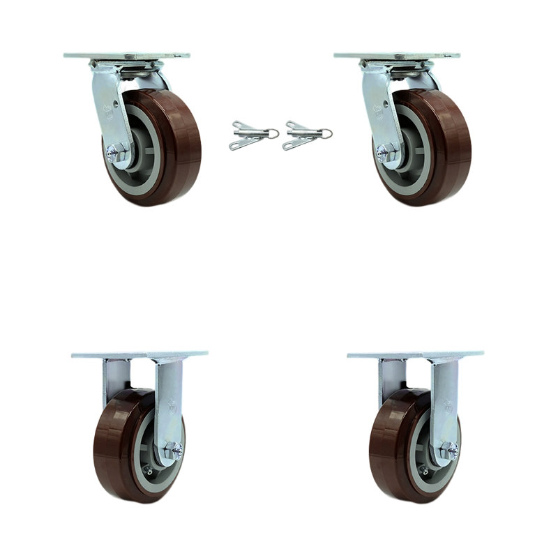 4 Piece Polyurethane Caster Set