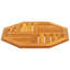 Plateau de table octogonal en bois massif Vidaxl Acacia-104654078